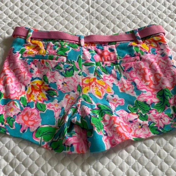 Lilly Pulitzer Floral Print Shorts with Belt - Picture 7 of 8